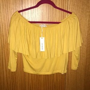 NWT off the shoulders crop top